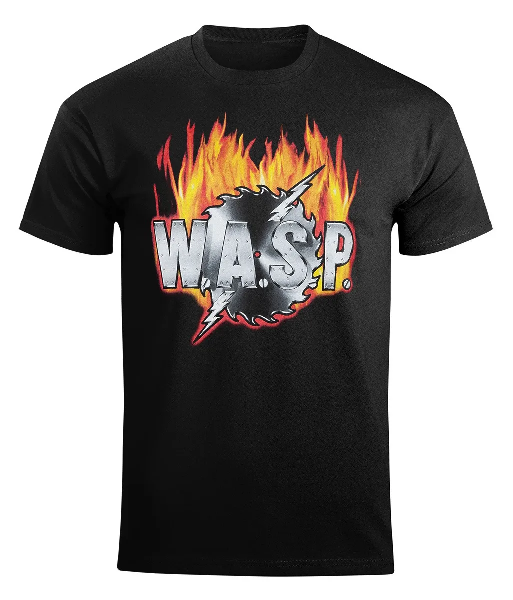 

W.A.S.P. Футболка с логотипом SAWBLADE для мужчин и женщин, хлопковые футболки с короткими рукавами, ретро футболка в стиле хип-хоп Y2k, летние топы, мужская футболка, уличная одежда