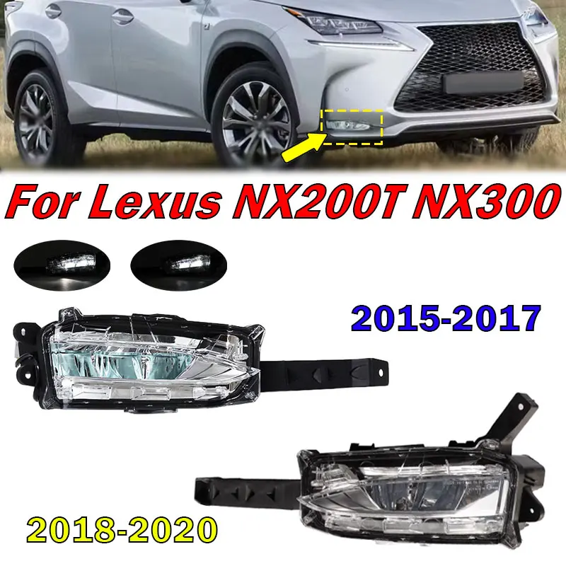 8122078010 8122078020 For Lexus NX200T NX300 2015-2020 Car Front Bumper LED Daytime Running Light Fog Lamp Signal Lamp Assembly