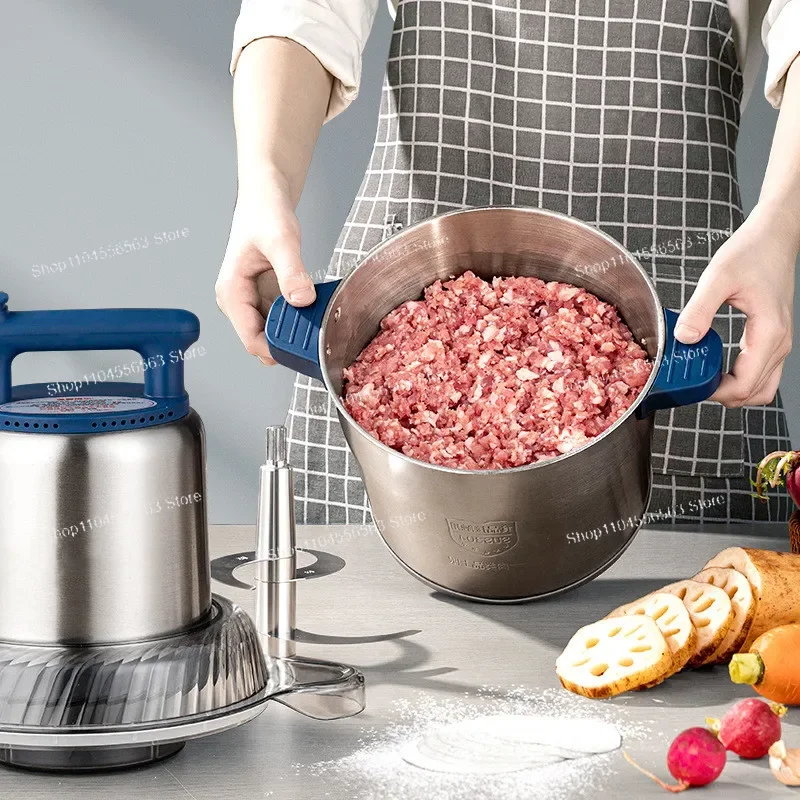 Professional 6L Commercial Meat Grinder - Industrial-Grade Stainless Steel, 1200W 2-Speed Motor for Butcher Shops & Restaurants