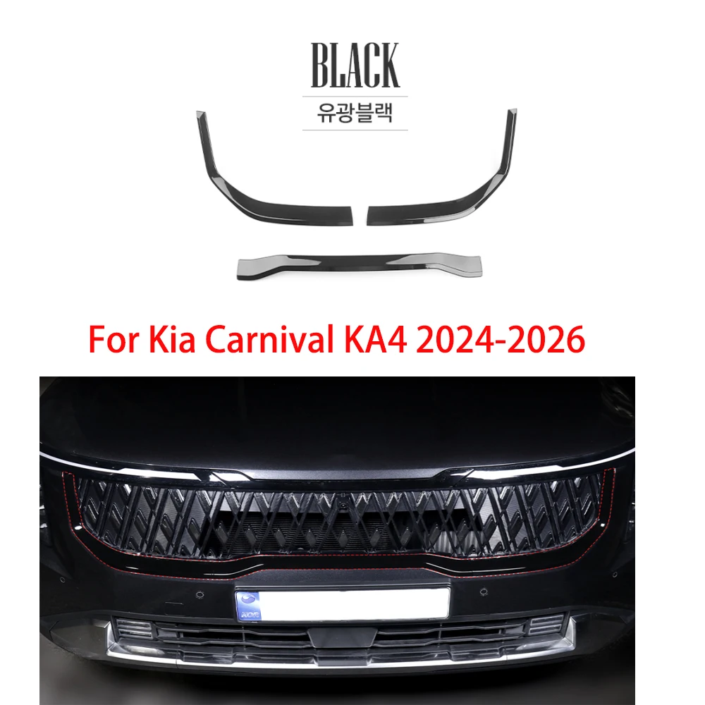 For Kia Carnival KA4 2022-2026 Glossy Black Car Window Front Rear Side Panel D-Pillar Covers Trim Exterior Accessories