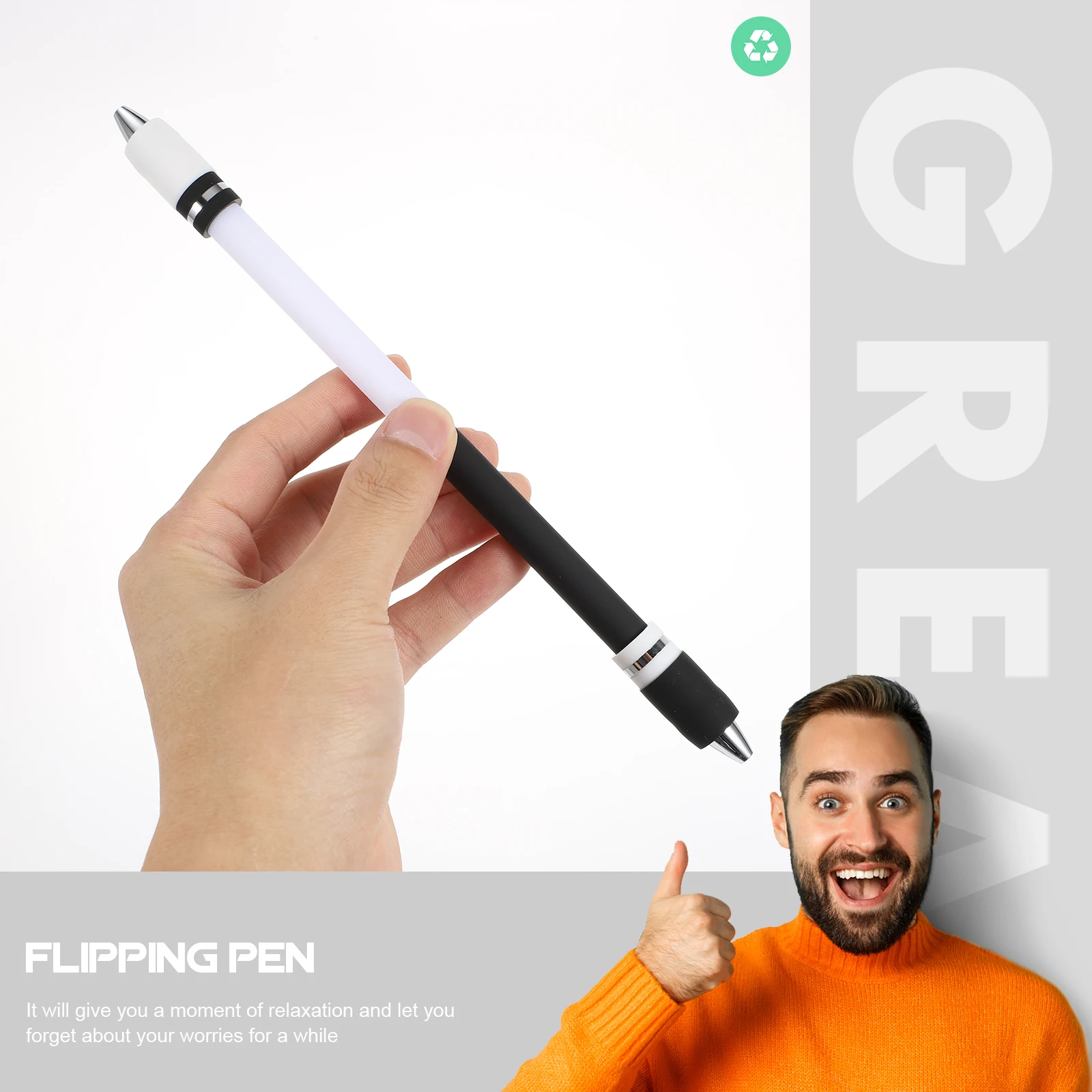 

2 Pcs Rotating Pen for Turning Special Trick Flipping Finger Toy Silicone PC Stress Relief Fidget Gift Students
