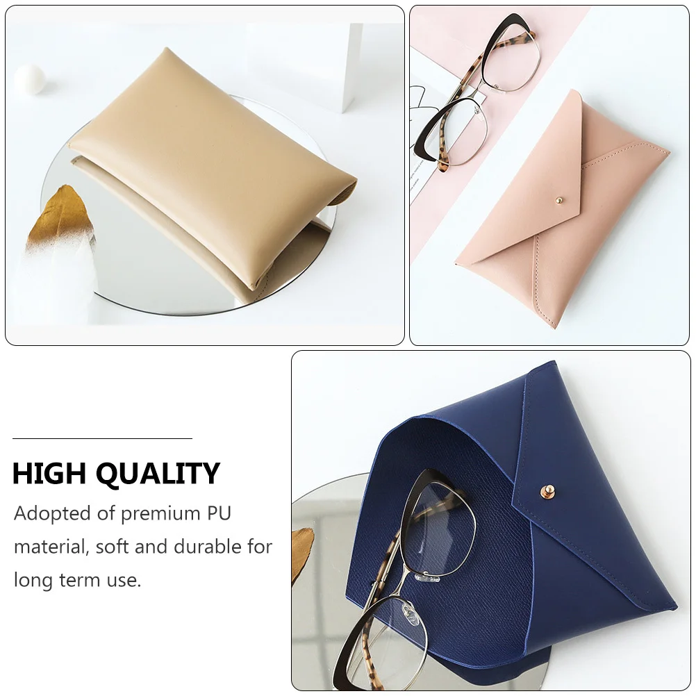 

3Pcs Stylish Glasses Organizer PU Sunglasses Storage Cases Compact Lightweight Protective Eyewear Box Glasses Bag