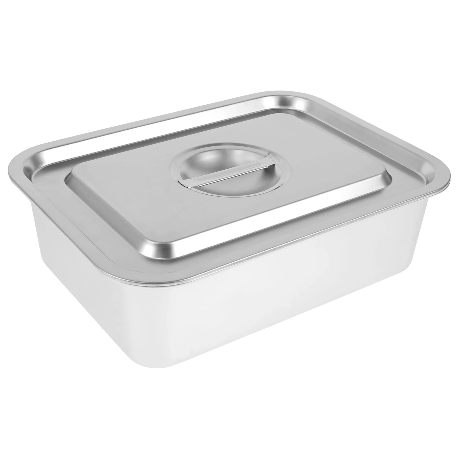 

Stainless Steel plate Tray with Lids Rectangular Oven Tray Baking Pot Buffet Chafing Dishes Food Deep Container Hotel Pan