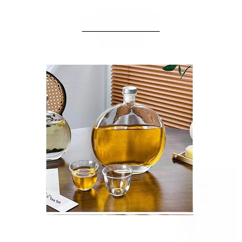 Innovative Cold Brew Chinese Style Glass Cup Vietri Mare Iced Tea Cup Simple Cold Extraction Bottle Partitioned Liquor Pot
