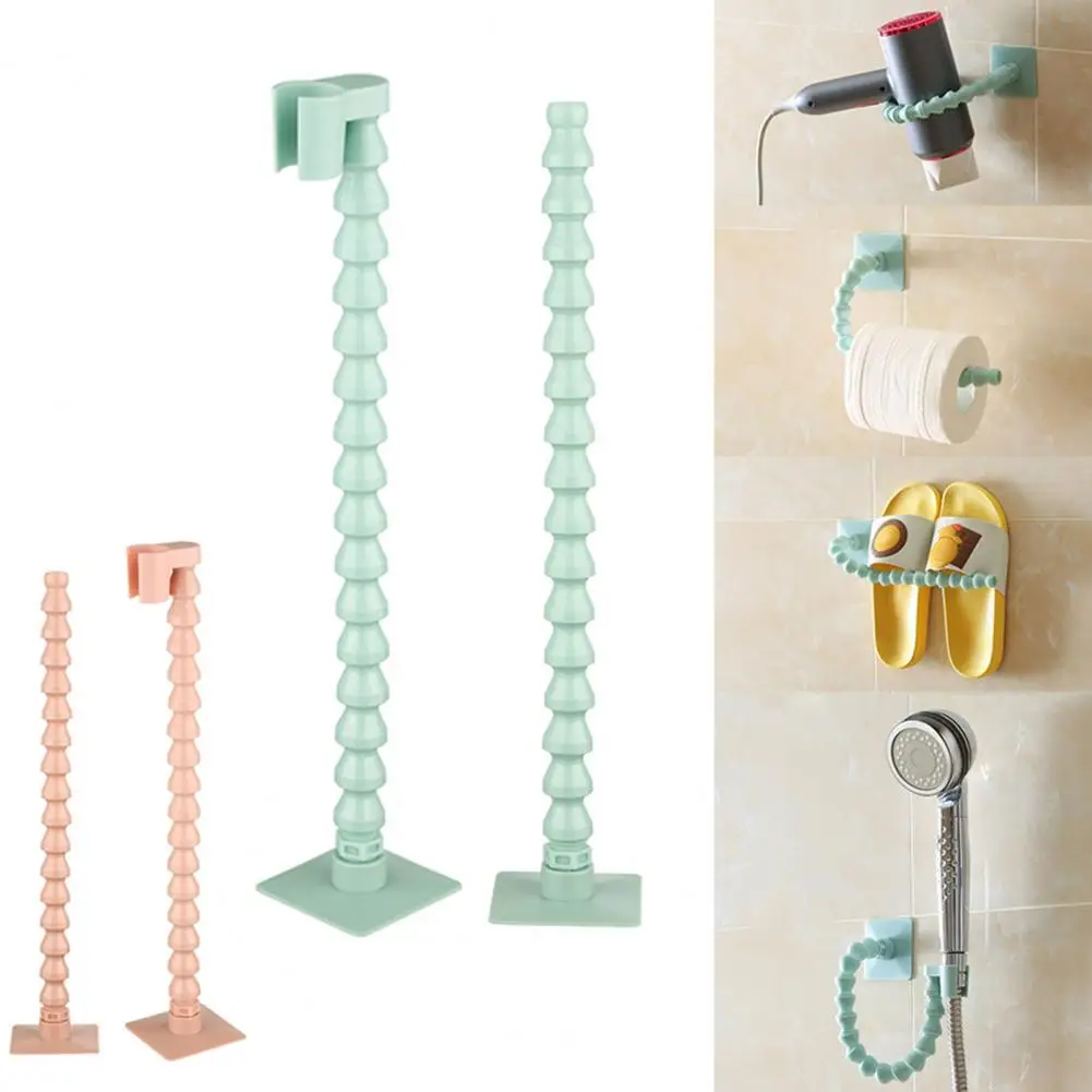 Shower Head Holder Adhesive Towel Hanger Rack Bathroom Organizer No Drilling Rack Hanger Hair Dryer Stand