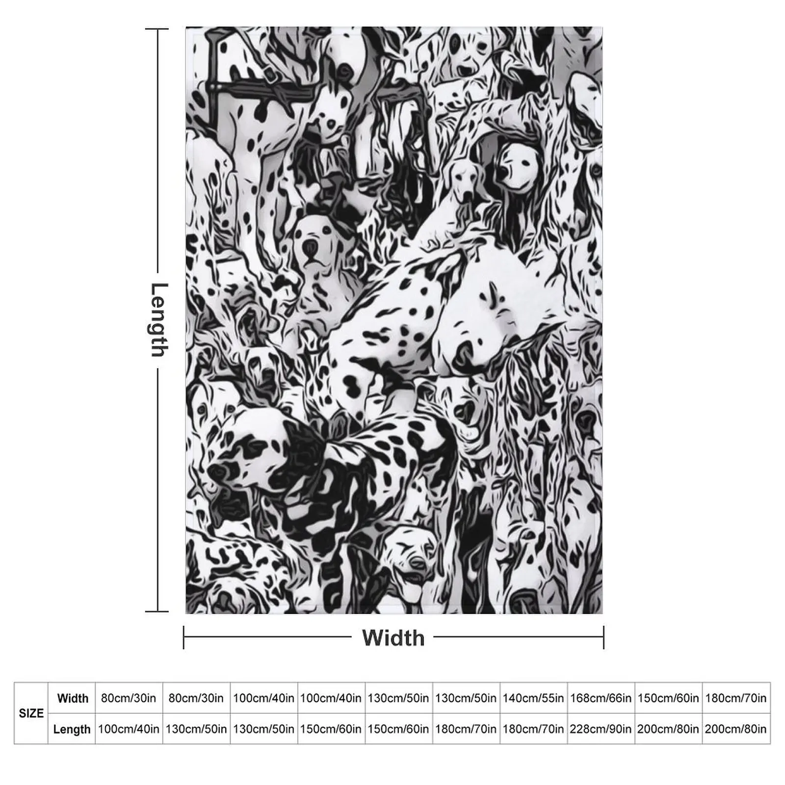 Dalmation Collage B&W Throw Blanket warm winter Sofa Throw manga Fashion Sofas Decorative Throw Sleeping Bag Blankets