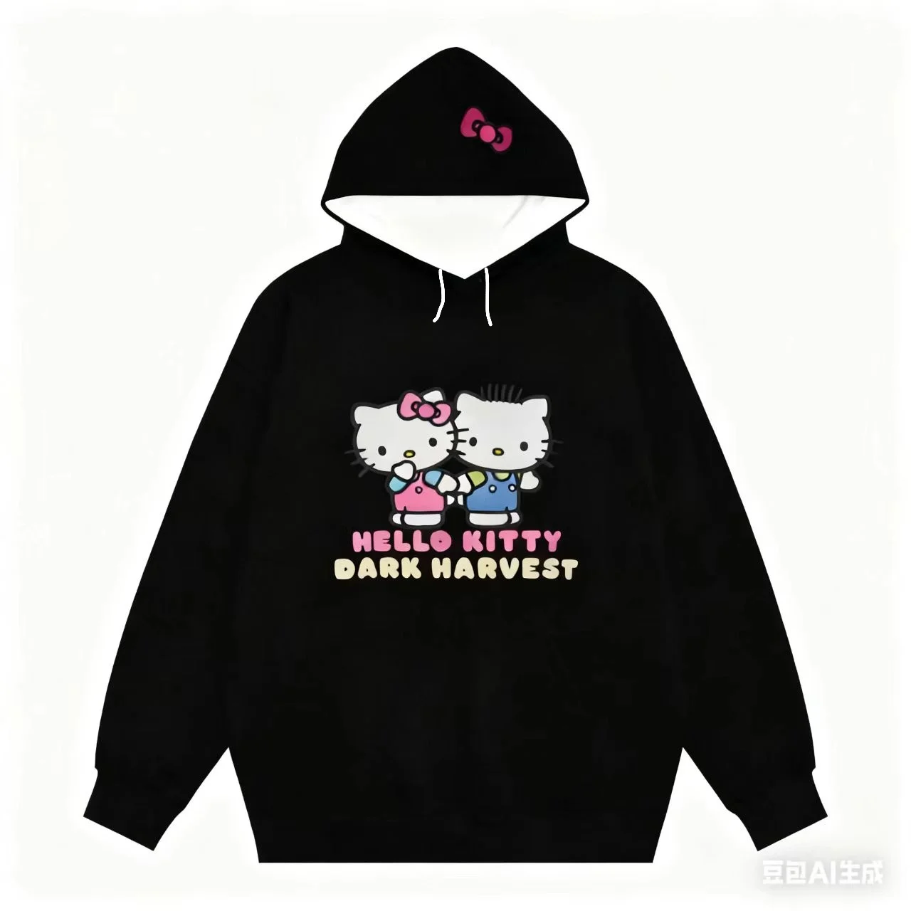 2026 جديد مرحبا كيتي ثلاثية الأبعاد هوديي الكورية نمط Ins سوبر الساخن موضة قميص رياضي غير رسمي طفل/الكبار فضفاض تنفس مريحة #2