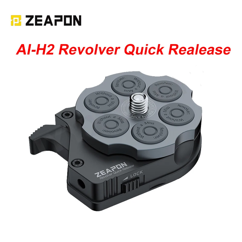 

ZEAPON AI-H2 Revolver QUICK RELEASE plate Base Plate Clamp Tripod Screw Mount fast loading for DSLR Camera Slider Rail Camcorder