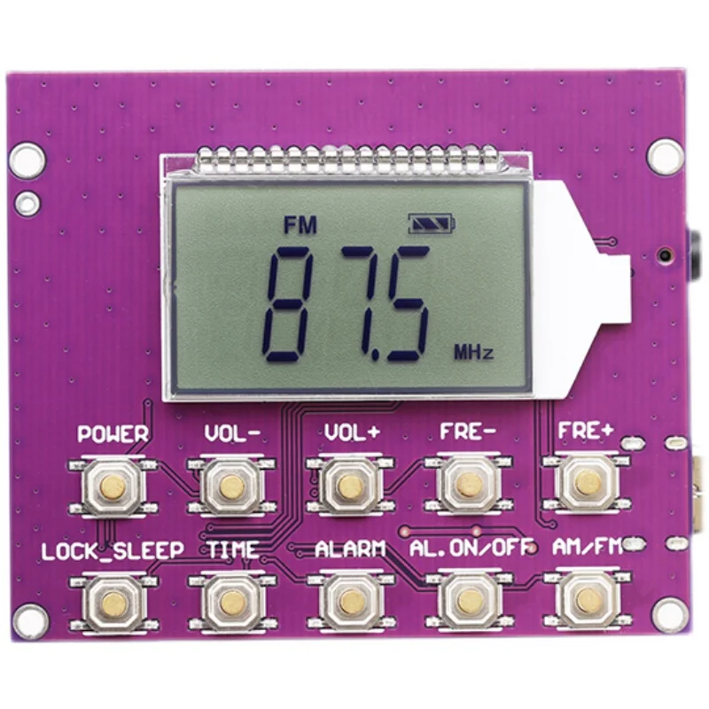 FM/AM Shortwave Full Band Radio with High Sensitivity and Multifunctional Charging DIY Assembly Kit Module