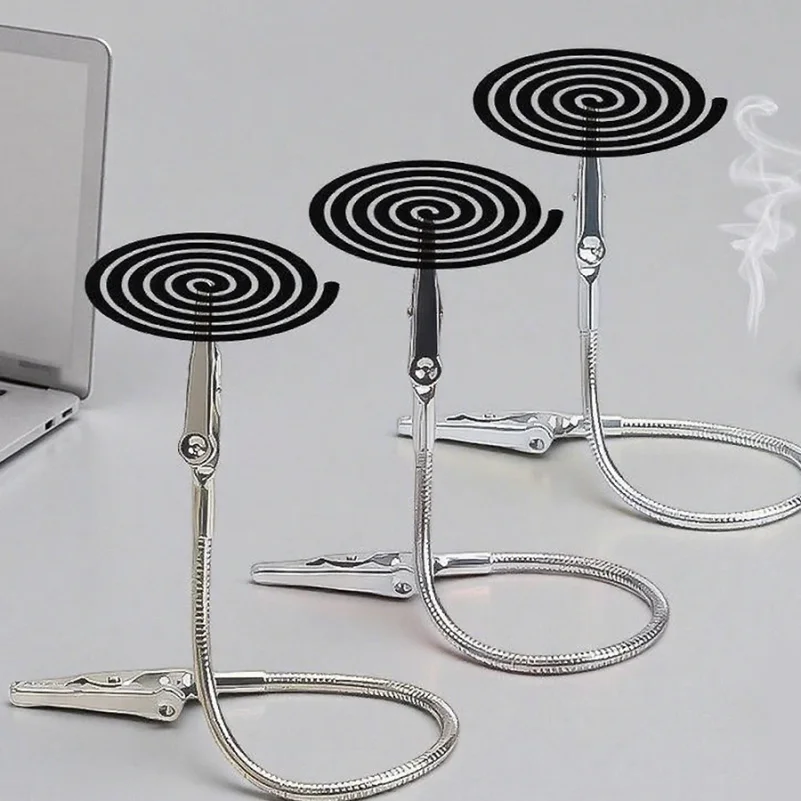 Picture 4: 2Pcs Mosquito Coil & Incense Clips, Double Head Bendable Coil Holder, Foldable, Space-Saving for Indoor/ Outdoor Use​