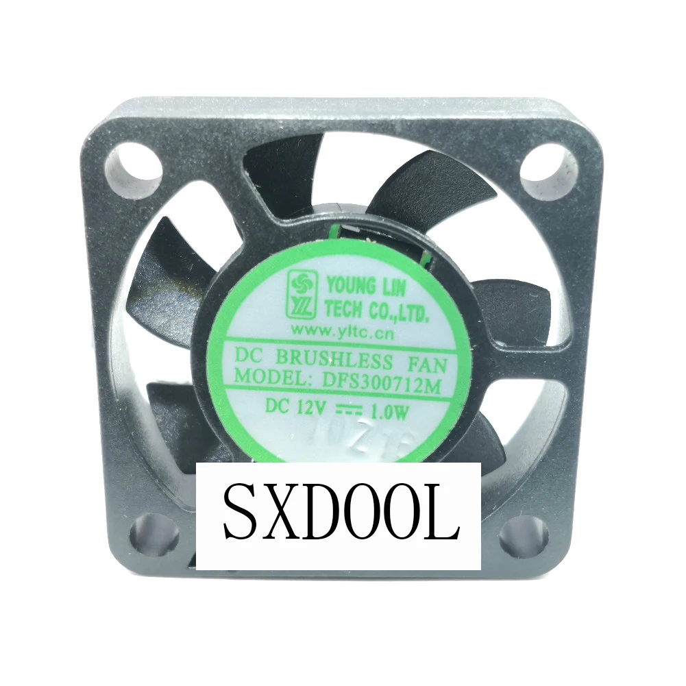 2pcs DFS300712M New Yonglin 3007 30MM 7MM Slim Mini Fans 30X30X7mm 12V 1.0W PM2.5 Detector UAV Case Cooling Fan