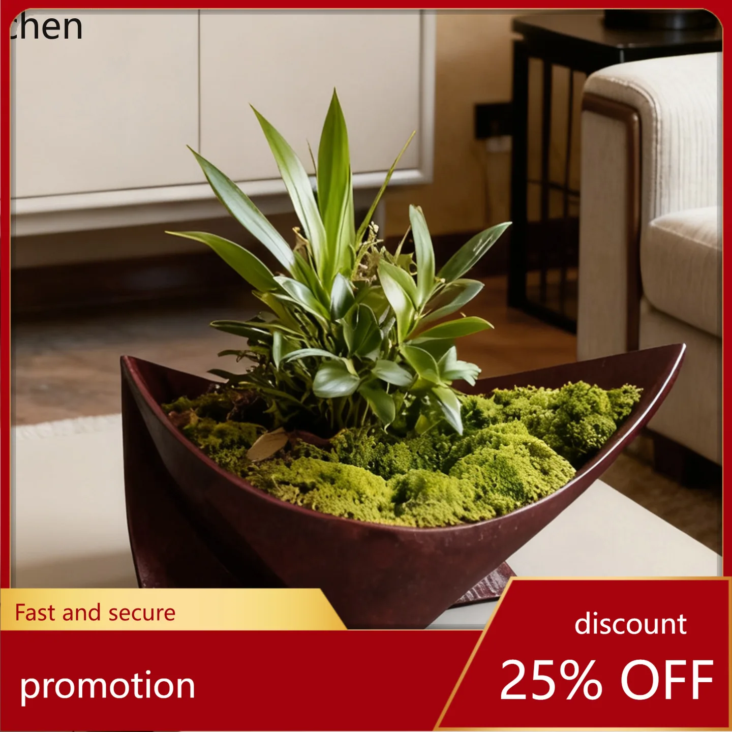 

HT Modern Style Resin Flower Vase Creative Home Decoration Living Room TV Cabinet Desktop Ornament Decoration