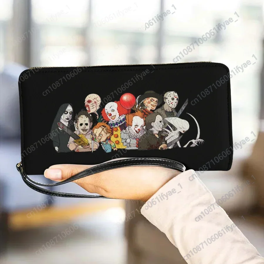 

Hot Horror Movie Print Cluth Purse for Womens Hand Bags Ladies Pu Leather Small Wallet Muilt-function carteras para mujer