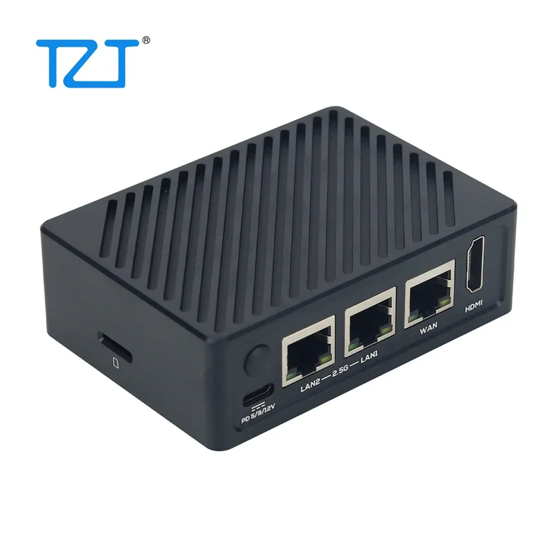 TZT NanoPi R5S LTS Combo Mini Router 4GB RAM + 32GB eMMC with Case & Two 2.5G + One Gbps Ethernet Ports