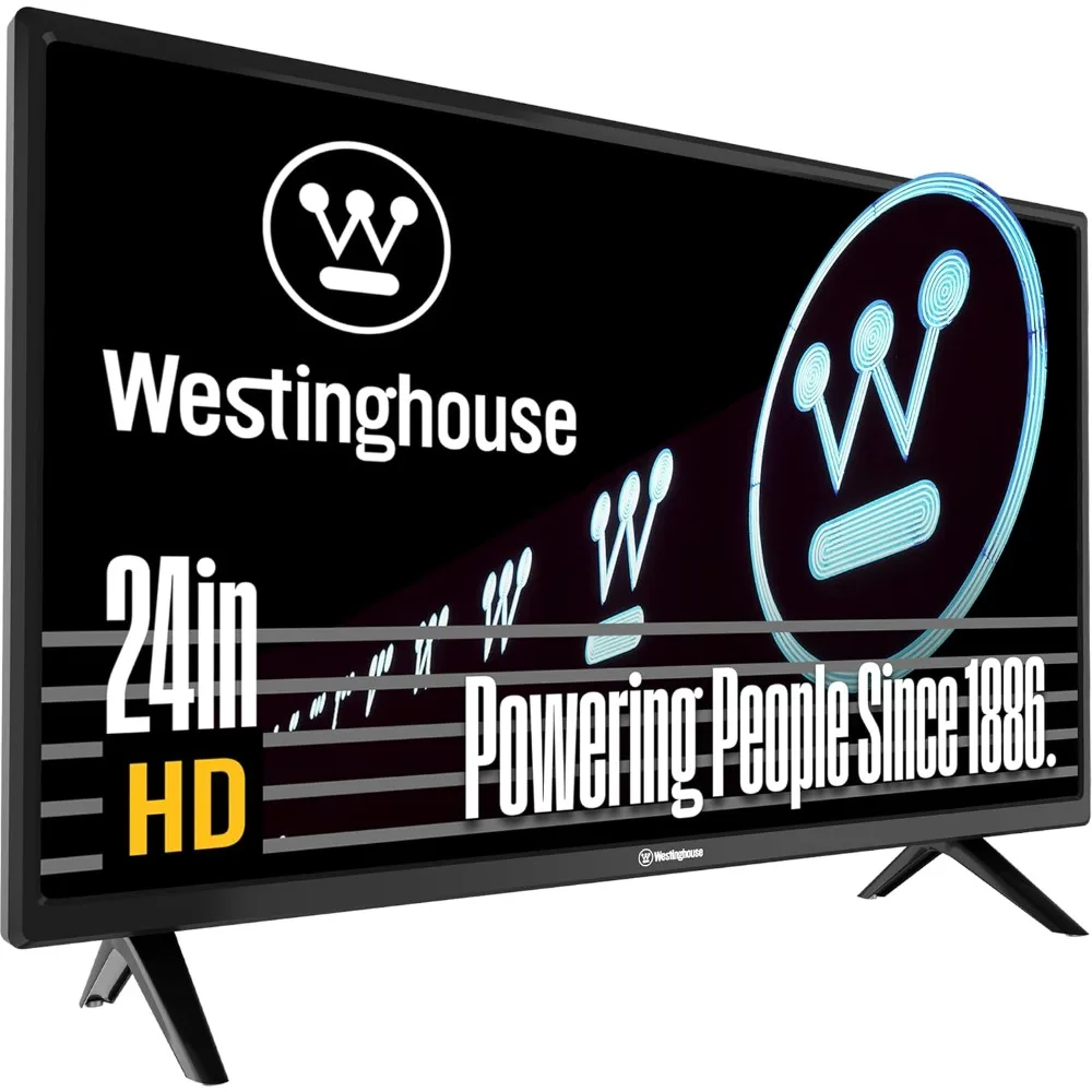 Westinghouse 24-Zoll-Fernseher, HD LED Kleiner Flachbildschirm Nicht-Smart-TV, Kompatibel mit Fire Stick, Roku, Apple TV, TiVo