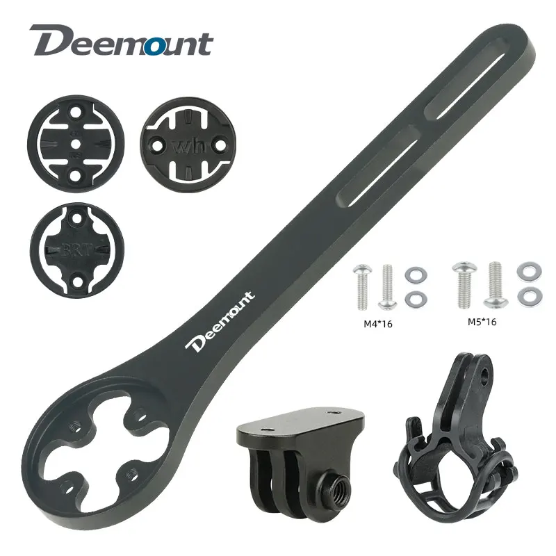 Aluminum Bicycle Computer Mount Extended Bar W/ Inserts for Garmin/Bryton/Wahoo Road Bike Integrated Handlebar Parts