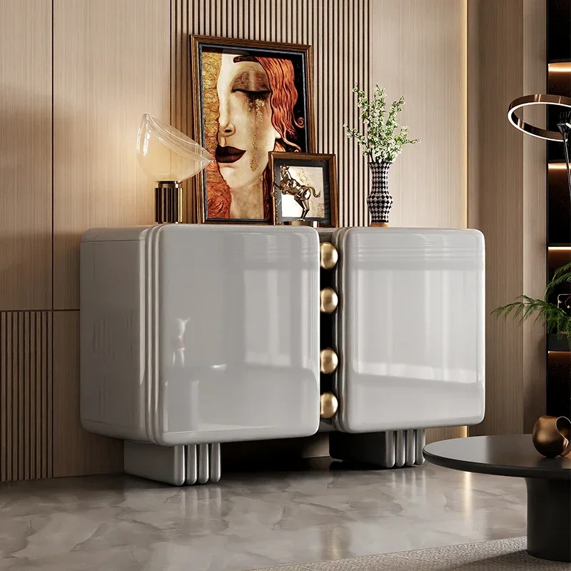 북유럽 스타일 현관 캐비닛 고급 팬트리 장식장 거울 정리함 수납장 거실 캐비닛 디스플레이 가비네트 가구