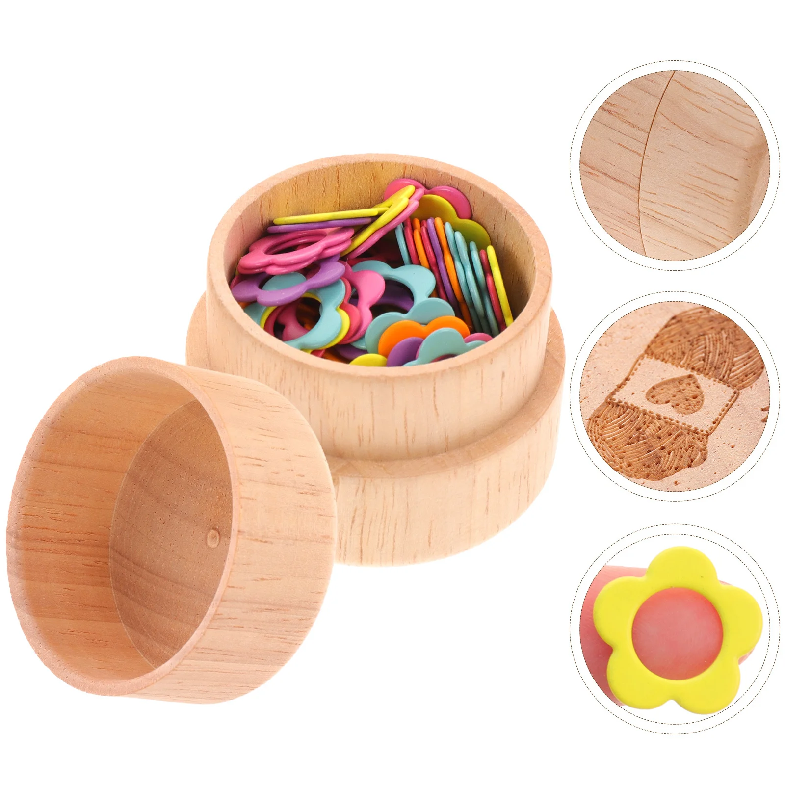 

1Set Knitting Marker Rings Flower-Shaped Smooth Stitch Holders for DIY Crochet Weaving Sewing Craft Accessories Multi-Color