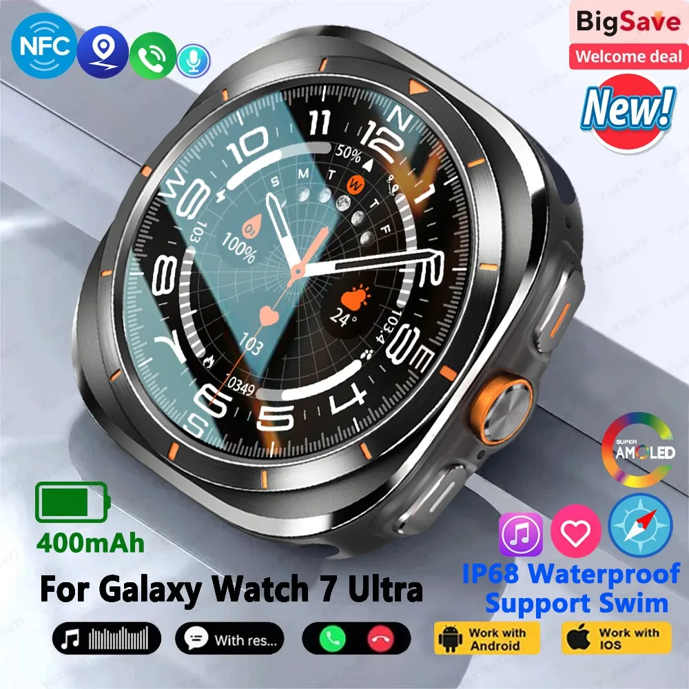 New For Samsung Galaxy Watch 7 Classic Smart Watch Men women Custom Dial HD AMOLED Voice Call NFC GPS Tracker Sport 6*466 Screen