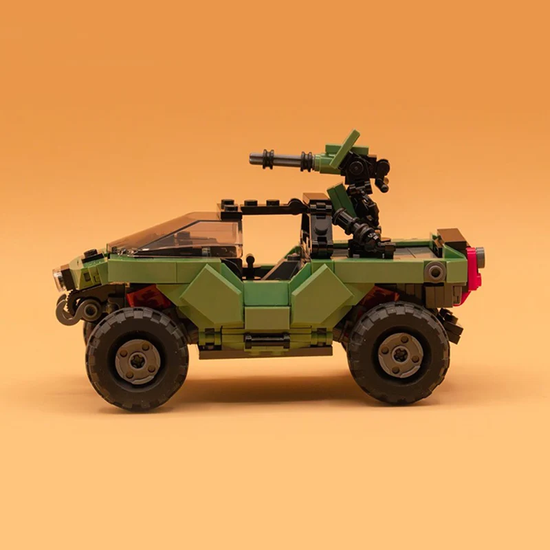 

Camo Armed ATV Quad Bike Model MOC Building Bricks War Equipment Modular Technology Gifts Holiday Assemble Children Toys Suit