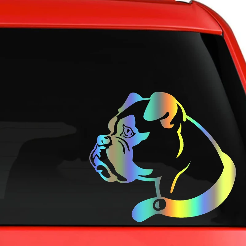 S52840# 17x15 cm Boxer Dog Car Stickers Vinyl Decal Motorcycle Decorative Accessories Creative Waterproof Decor