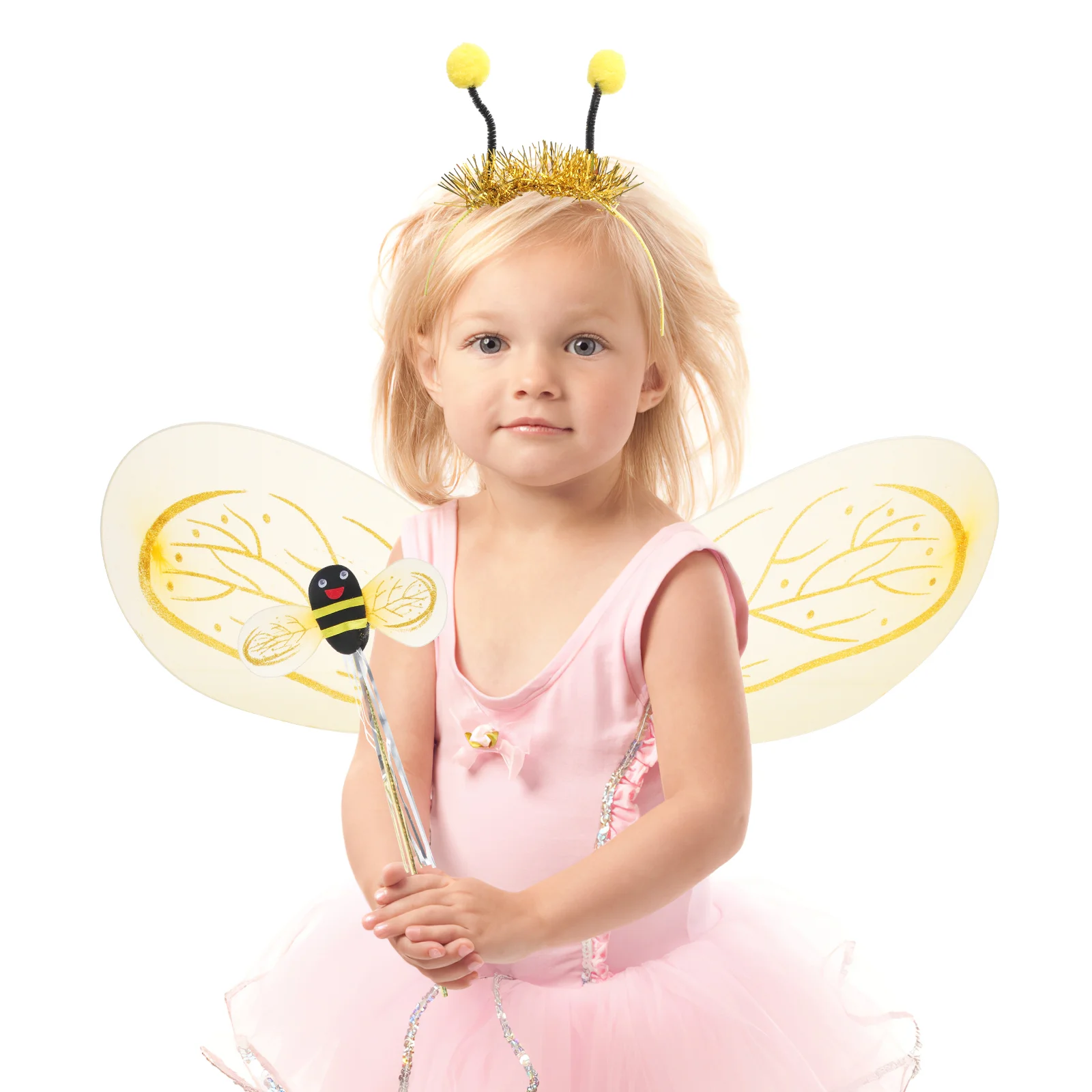 Kleinkind Bumblebee Kostüm Performance Requisiten Stirnband Kinder PP Flügel Mädchen Damen