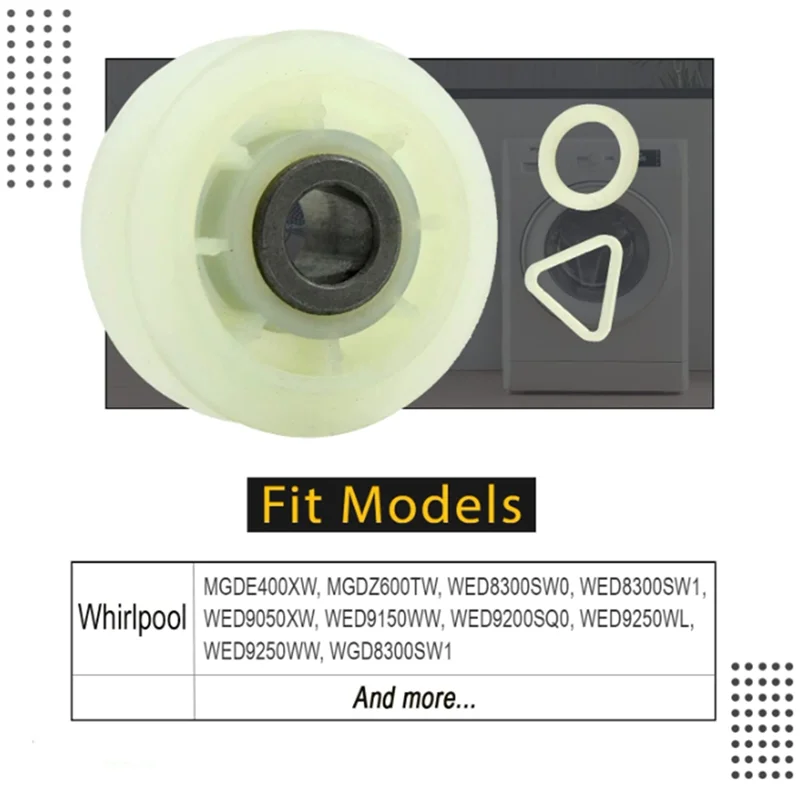 10ชิ้น 279640   Dryer Idler Pulley สําหรับ Whirlpool & Kenmore Dryers - แทนที่ 3388672 697692   เอพี 3094197   ว 10468057