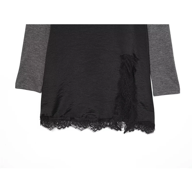 Tidalyf 2026 جديد المرقعة الدانتيل فستان المرأة ربيع موضة سليم س الرقبة فستان قصير المرأة شيك مريح الشباب فستان مناسبات #6