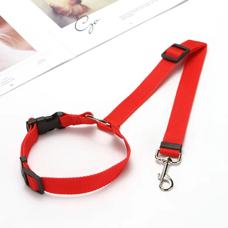 Secure Your Pet in the Car with This Adjustable Harness & Seat Belt Lead Leash!