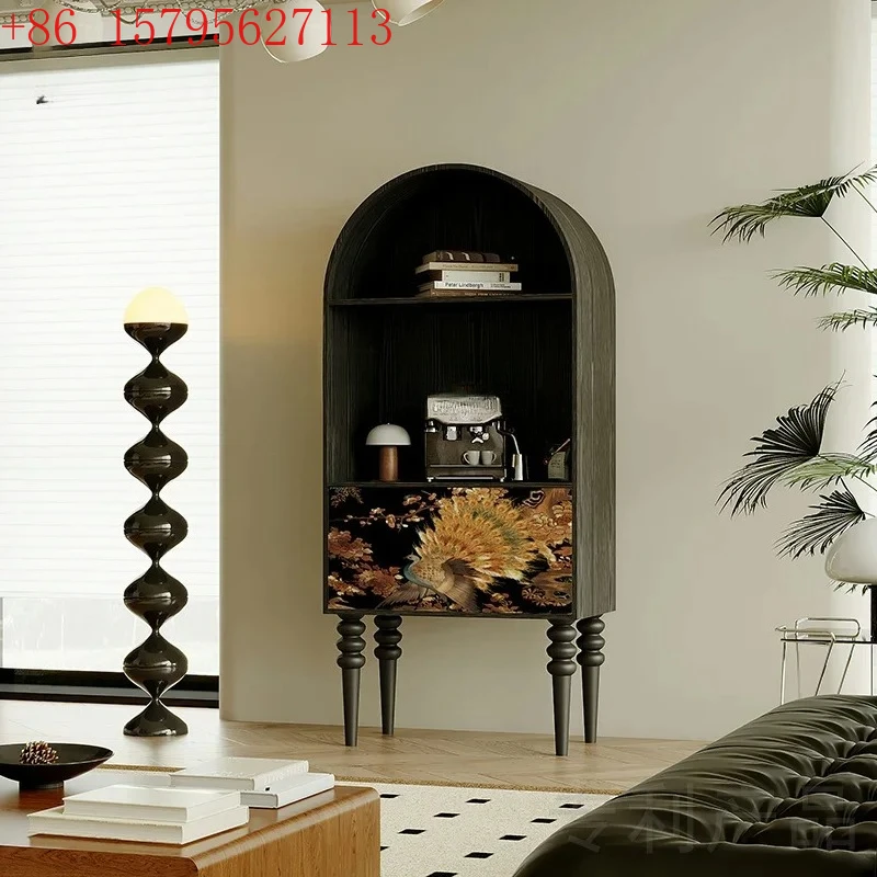 

02Китайский стиль из массива дерева, французский книжный шкаф, входной шкаф на крыльце, гостиная, домашний шкаф для хранения, многофункциональный