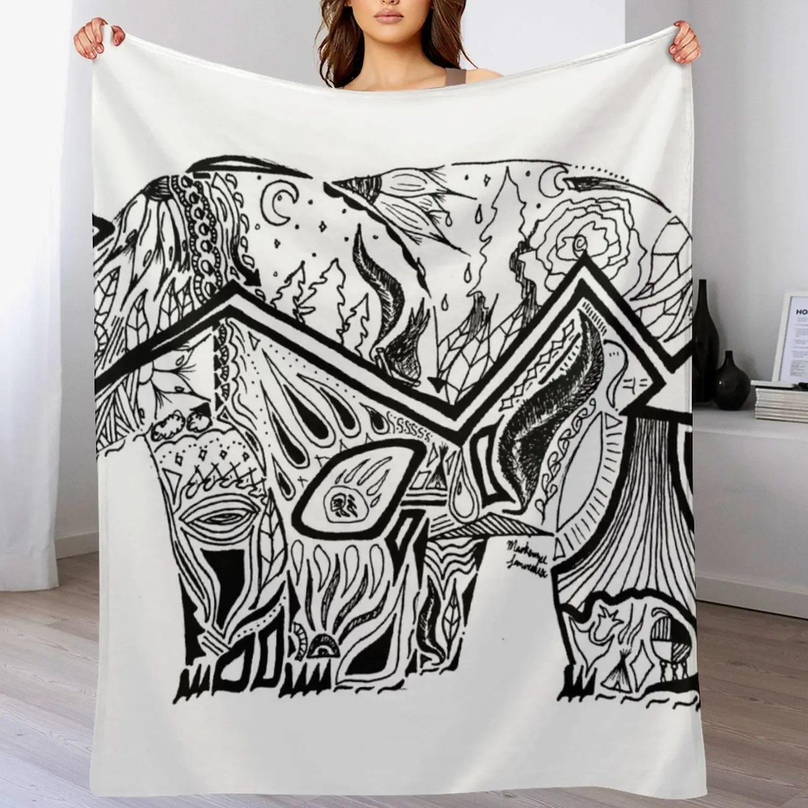 

Bear - Canadian Ojibwe Artist Throw Blanket Bed Tourist Single for babies Blankets