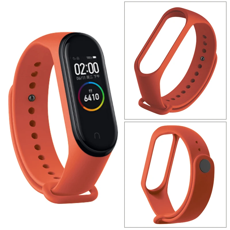 Pulsera de repuesto para Xiaomi Mi Band 3, 4, 5, 6, 7, correa de silicona para reloj inteligente