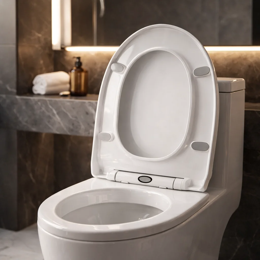 

Легкоочищаемая крышка-сиденье для унитаза, гладкая пластиковая сменная крышка, быстрая установка для домашних туалетов