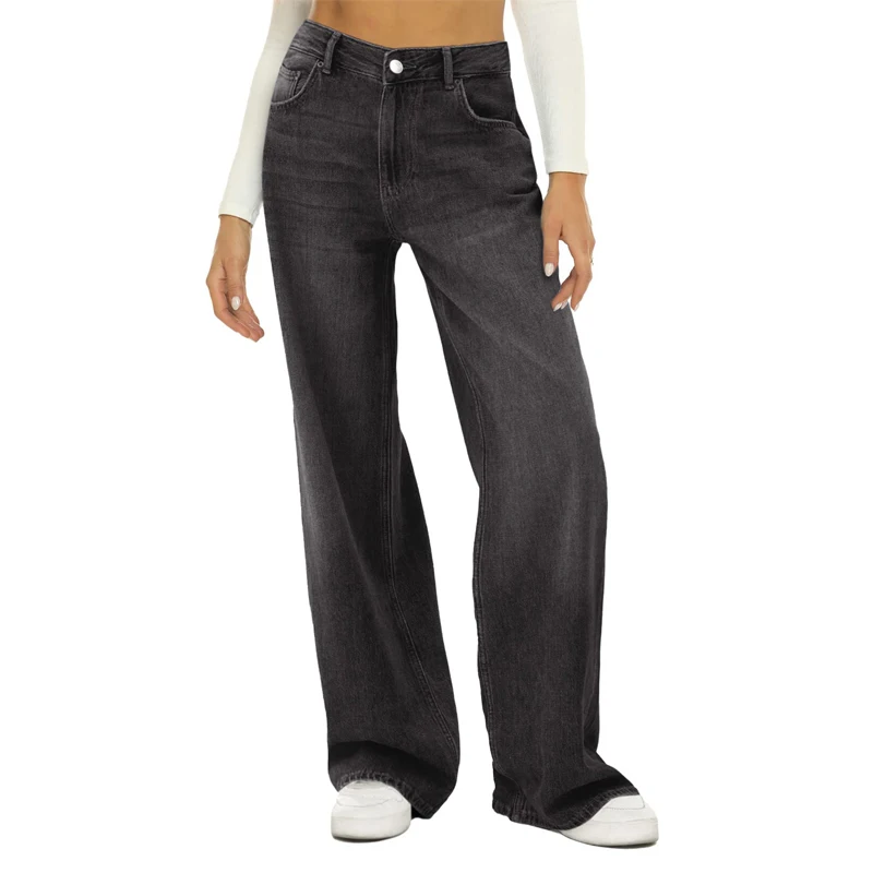 

High quality women fashion narrow version casual loose summer clothes women 2024 cotton washed denim cargo pants womens for girl
