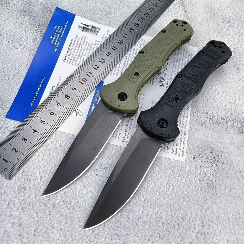 

BM 9070 Claymore Folding Knife 3.35/ D2 Drop Point Blade Nylon Wave Fiber Handle Military Hunting EDC