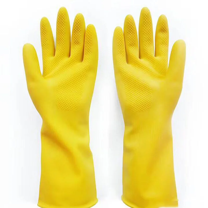 Female Waterproof Rubber Latex Dishwashing Gloves Kitchen Durable Cleaning Housework Chores Dishwashing Tools 2022 New