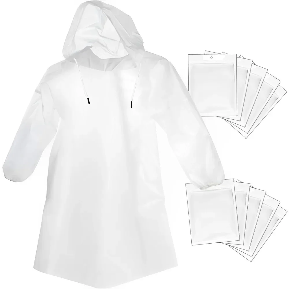 

Одноразовые пончо Cosowe от дождя для взрослых и женщин, прозрачные семейные плащи с капюшоном и рукавами для путешествий Disney