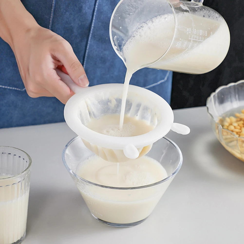 

1 set Fine Mesh Strainer Set Reusable Kitchen Strainers for Soy Milk Coffee Juice Filter Sieve Plastic Fruits Yogurt