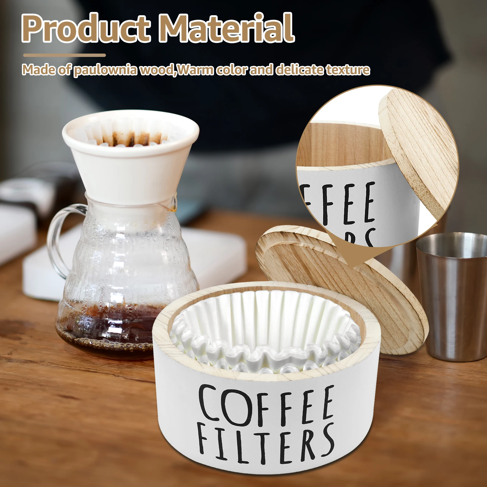 Coffee Filter Holder with Lid  - đánh giá và giá Coffee Tea Drawer Organizer
