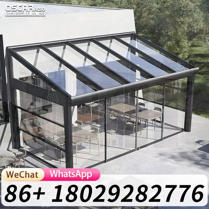 

Modular Aluminium Open Style Sunroom MultiFunction Outdoor Glass House for Garden Patio Backyard sunroom