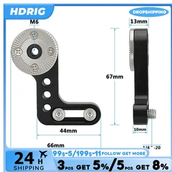 HDRIG L Type ARRI Rosette Extension Mount M6 Thread Hole Connector With 1/4