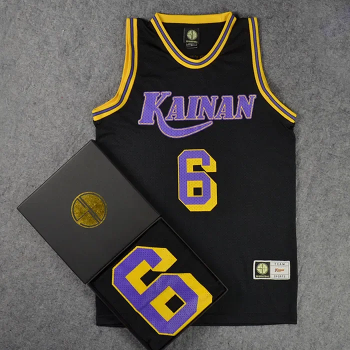 Cosplay Kainan School SG No. 6 SOICHIRO JIN Basketball Jersey Tank Tops Shirt Sports Wear Uniform White Purple Black M-XXL