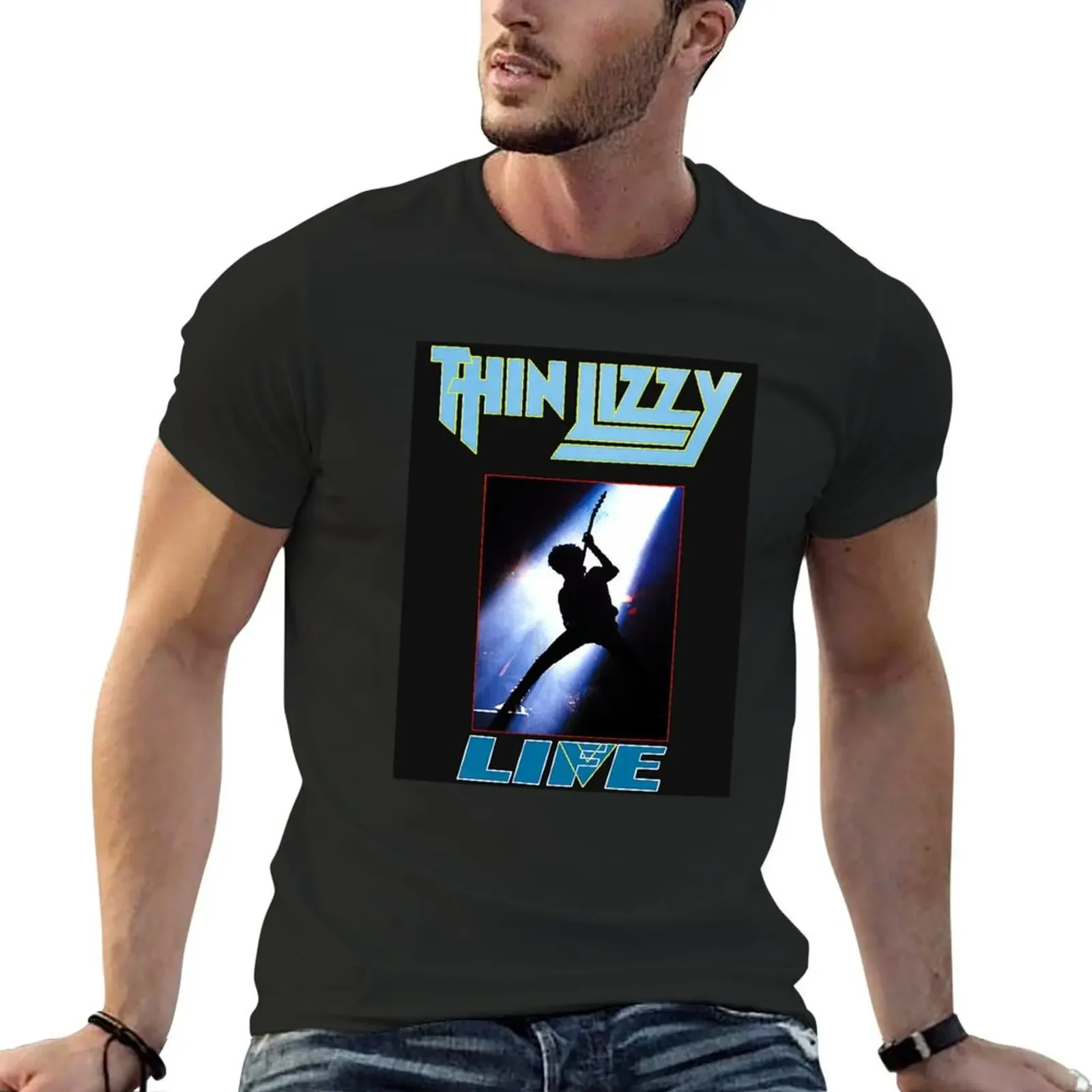 

Thin lizzy band T-Shirt anime figures graphic shirts Men's cotton t-shirt
