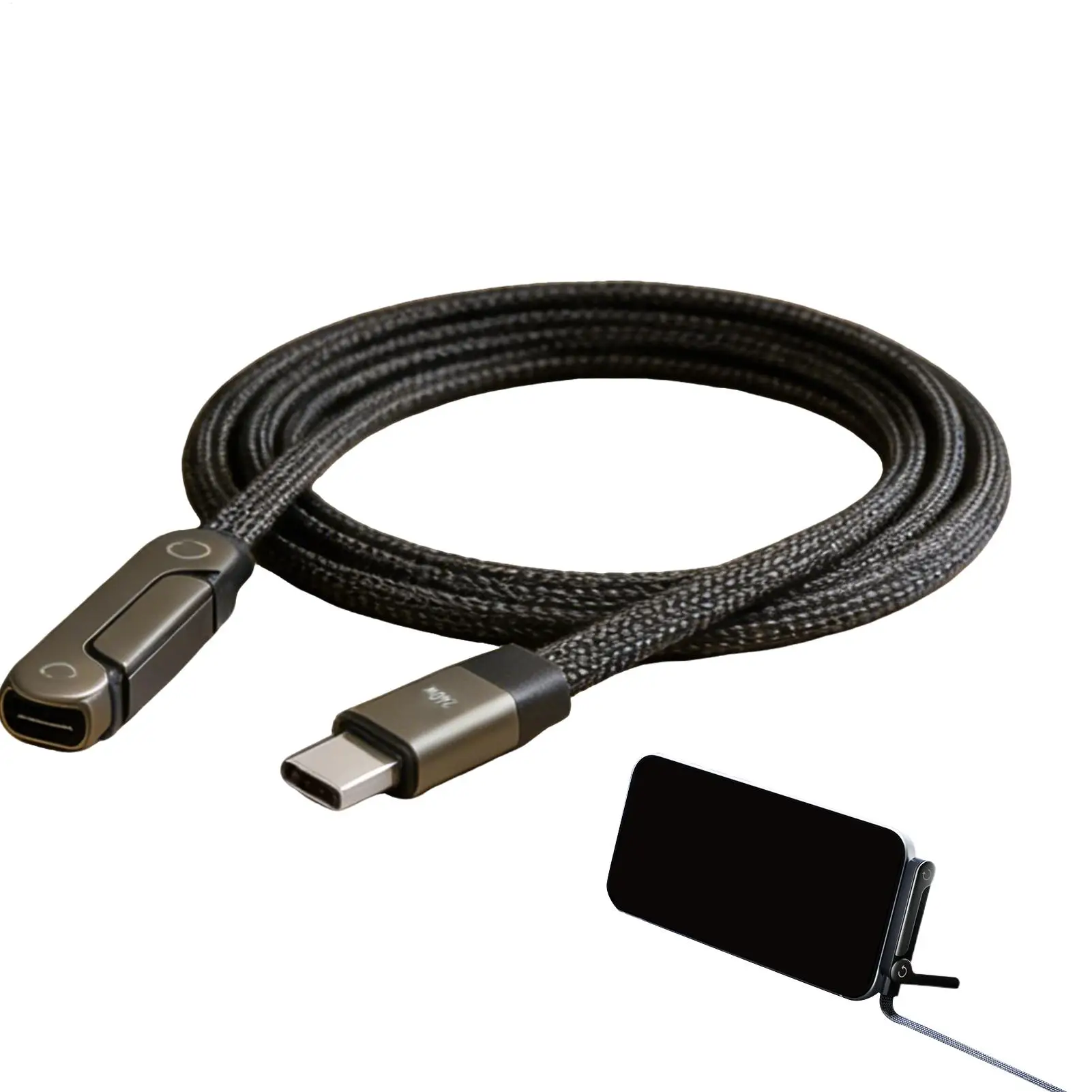 Phone Charger Cable 4.9FT Wire Right Angle Stand Fast Charger Cord for Data Transfer Car Computer Game Video Home Travel