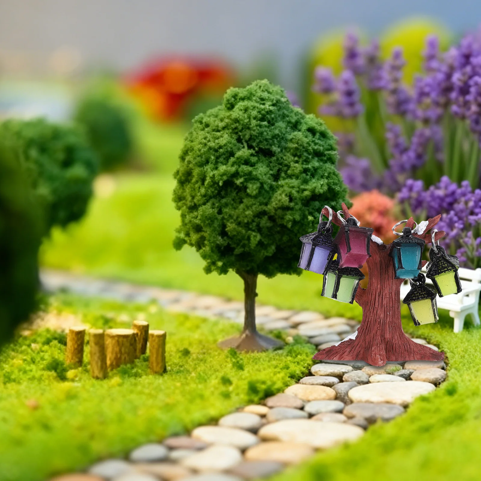 

20Pcs Miniature Night Light Trees - Glow in Dark Resin Decor for Aquarium Mini Garden Diorama Scene Street Scenery Craft