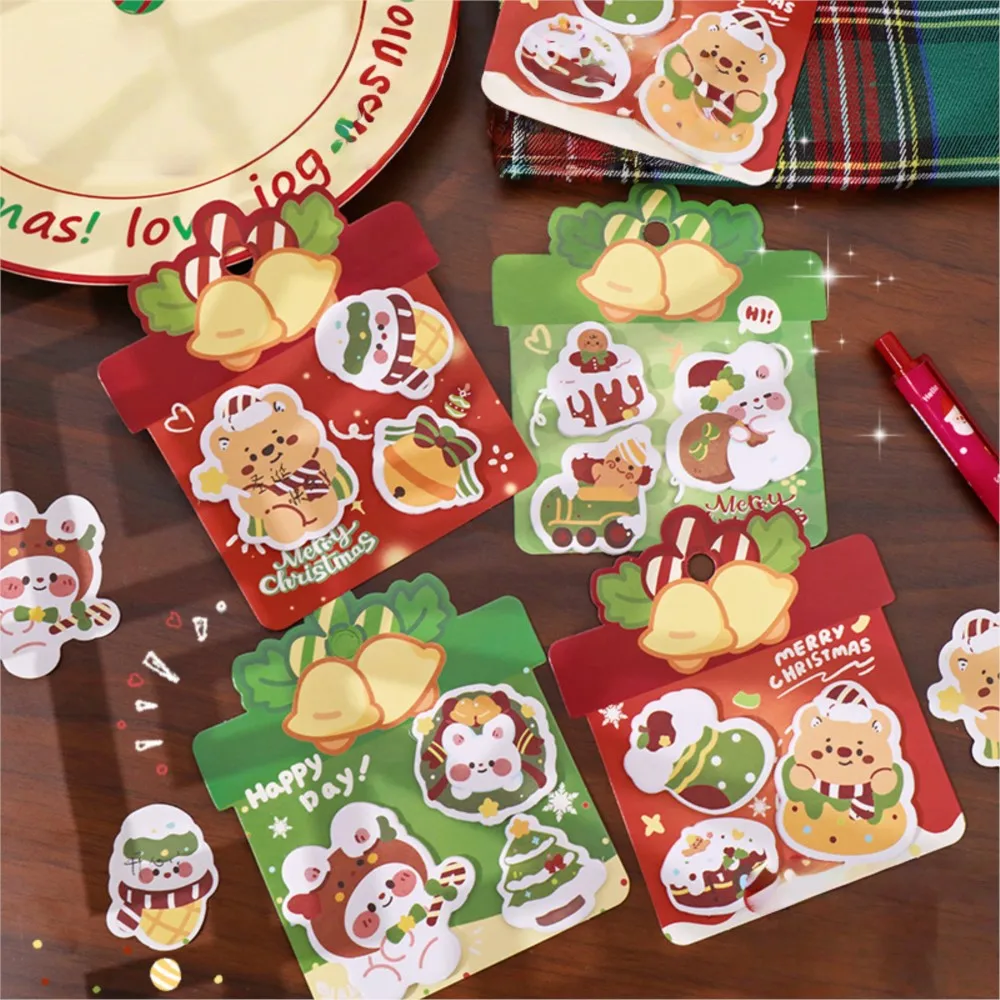 60 قطعة سلسلة عيد الميلاد اللطيفة مذكرة لاصقة Kawaii لتقوم بها بنفسك تزيين مدرسة مكتب طالب آخر لوحات مذكرة القرطاسية رسالة ملاحظات كتاب