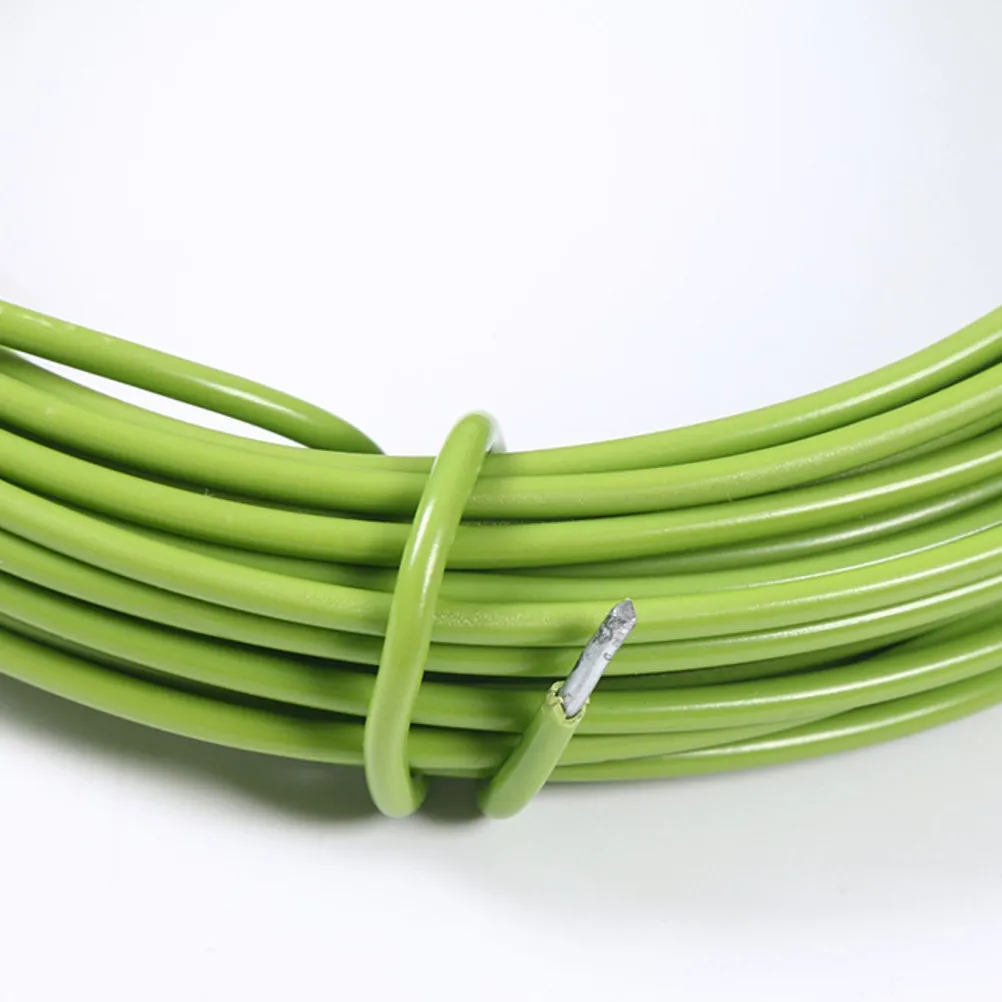 10M Climbing Frame Wire Green Plastic Coated Iron Wire Flexible Strong Garden Tie DIY Craft Supplies Fastening Wrapping Cord