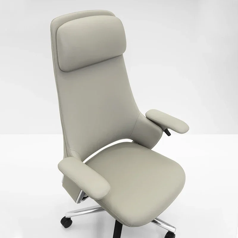 scalper leather boss chair multi-function adjustment wire control tilting backrest large class office chair furniture