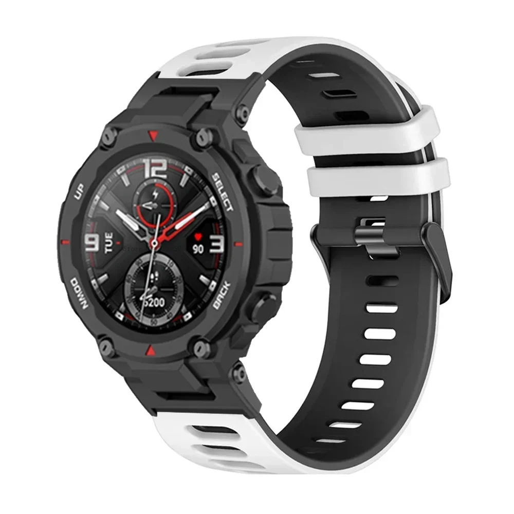 สายซิลิโคนสำหรับ huami amazfit สร้อยข้อมือสมาร์ทวอท์ช T-Rex Pro สายรัดข้อมือเปลี่ยนได้สำหรับ amazfit trex/trex 2