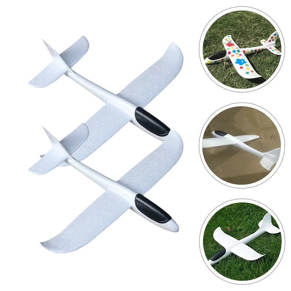 2 قطعة طائرة رسمت باليد رمي هدايا للأطفال رغوة لعبة الطائرة سطح المكتب لعب طائرة شراعية للسفر #3
